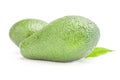 Ripe avocado on a white background. Clipping path