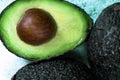 Avocado background. Healthy food, minimal concept. Close up