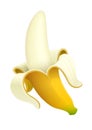 Ripe banana. Tropical fruit. Vector illustration. Royalty Free Stock Photo