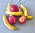 Ripe bananas. Exotic tropical yellow fruit. Banana symbol of health care and wellbeing