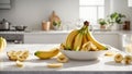 Ripe bananas healthy ingredient the itchen tropical food diet snack fruit fresh bunch organic