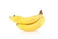 Ripe bananas isolted on white Royalty Free Stock Photo