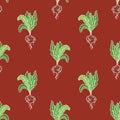 Ripe Beetroot Seamless Pattern Royalty Free Stock Photo