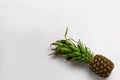 Ripe big pineapple on a white background. Healthy fruits for diet and nutrition Royalty Free Stock Photo