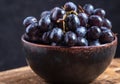 ripe black grapes