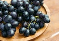 ripe black grapes