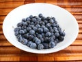 Ripe blackthorn in the plate