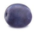 Ripe blue plum isolated Royalty Free Stock Photo