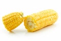 Ripe Broken Corn Isolated on White