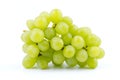 Bunch of green grapes isolated on the white background Royalty Free Stock Photo