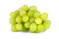 Bunch of green grapes isolated on the white background Royalty Free Stock Photo