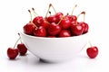 Ripe Cherries bowl. Generate Ai