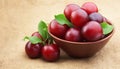 Ripe cherry plum Royalty Free Stock Photo