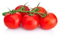 Ripe Cherry tomatoes on branch isolated on white background Royalty Free Stock Photo