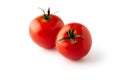 Ripe cherry tomatoes isolated on white background. Clipping path Royalty Free Stock Photo