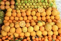 Ripe citrus fruits background. Royalty Free Stock Photo