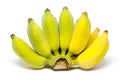 Ripe cultivate banana on white Royalty Free Stock Photo