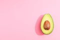 Ripe cut avocado on color background Royalty Free Stock Photo