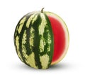 Ripe cut watermelon without ossicle