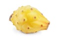 Ripe Dragon fruit, Pitaya or Pitahaya yellow isolated on white background, fruit healthy concept Royalty Free Stock Photo