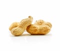 Ripe Dried Peanut Isolated on White Royalty Free Stock Photo