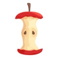 Ripe eco apple icon cartoon vector. Bite fruit Royalty Free Stock Photo