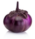Ripe eggplant isolated on white background Royalty Free Stock Photo