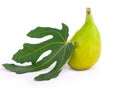 Ripe figs cut piece collection isolated on white background clipping path