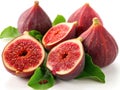ripe figs white background Royalty Free Stock Photo
