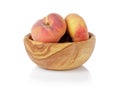 Ripe flat donut peaches Royalty Free Stock Photo