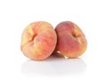 Ripe flat donut peaches Royalty Free Stock Photo