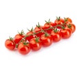 Ripe fresh cherry tomatoes on branch isolated on white background. Royalty Free Stock Photo