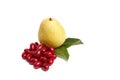 Ripe,fresh fruits on a white. Royalty Free Stock Photo