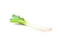 Ripe fresh leek isolated on white background Royalty Free Stock Photo