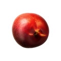 Ripe fresh nectarine peach isolated on white Royalty Free Stock Photo