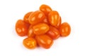 Ripe fresh orange cherry tomatoes, isolated on white background. Close-up Royalty Free Stock Photo