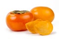 Persimmon fruit isolated white background Royalty Free Stock Photo