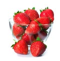 Ripe fresh strawberries on plate Royalty Free Stock Photo