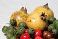 Wild fruits collection for diate plne. Fresh healthy fruits Royalty Free Stock Photo