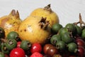 Wild fruits collection for diate plne. Fresh healthy fruits Royalty Free Stock Photo