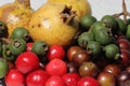 Wild fruits collection for diate plne. Fresh healthy fruits Royalty Free Stock Photo