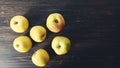 Ripe fruits on a wooden old dark table Royalty Free Stock Photo