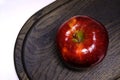 Ripe and glossy round apple Royalty Free Stock Photo