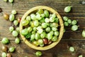 Ripe gooseberry in a plate Royalty Free Stock Photo