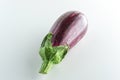 Ripe graffiti eggplant isolated on a white background. Food concept Royalty Free Stock Photo