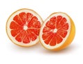 The ripe grapefruit on a transparent background.