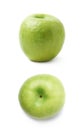 Ripe green apple isolated Royalty Free Stock Photo