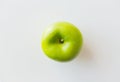 Ripe green apple over white Royalty Free Stock Photo