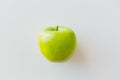 Ripe green apple over white Royalty Free Stock Photo