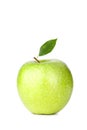 A Ripe Green Apple with water drops Royalty Free Stock Photo